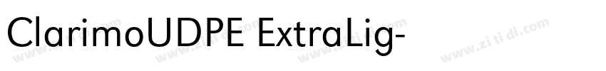 ClarimoUDPE ExtraLig字体转换